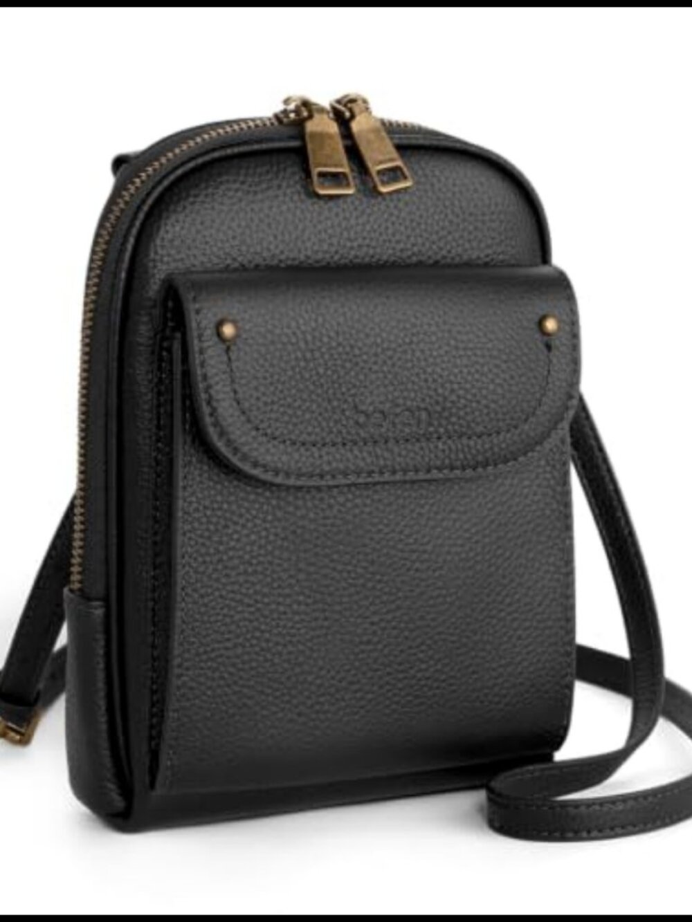 Genuine Leather Crossbody Bag RFID Phone Purse Small Adjustable Strap